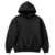 Black Solid Blank Drop Hoodie