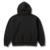 Black Solid Blank Drop Hoodie