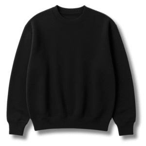 Black Solid Blank Sweatshirt